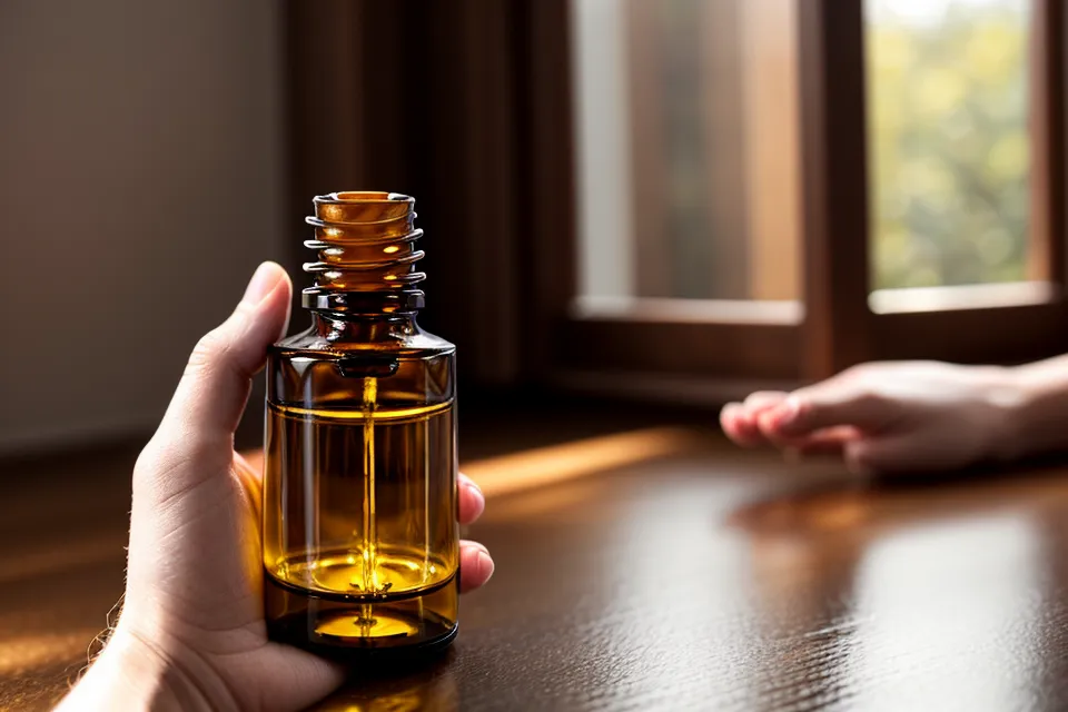 Bottle of natural foot care oil beside a rolled yoga mat, one of several toenail remedies tried and dropped