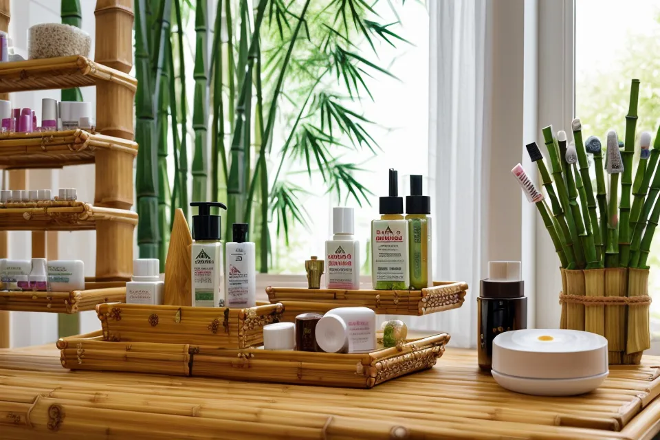 Tea and foot care supplements resting on a studio floor after a barefoot yoga class