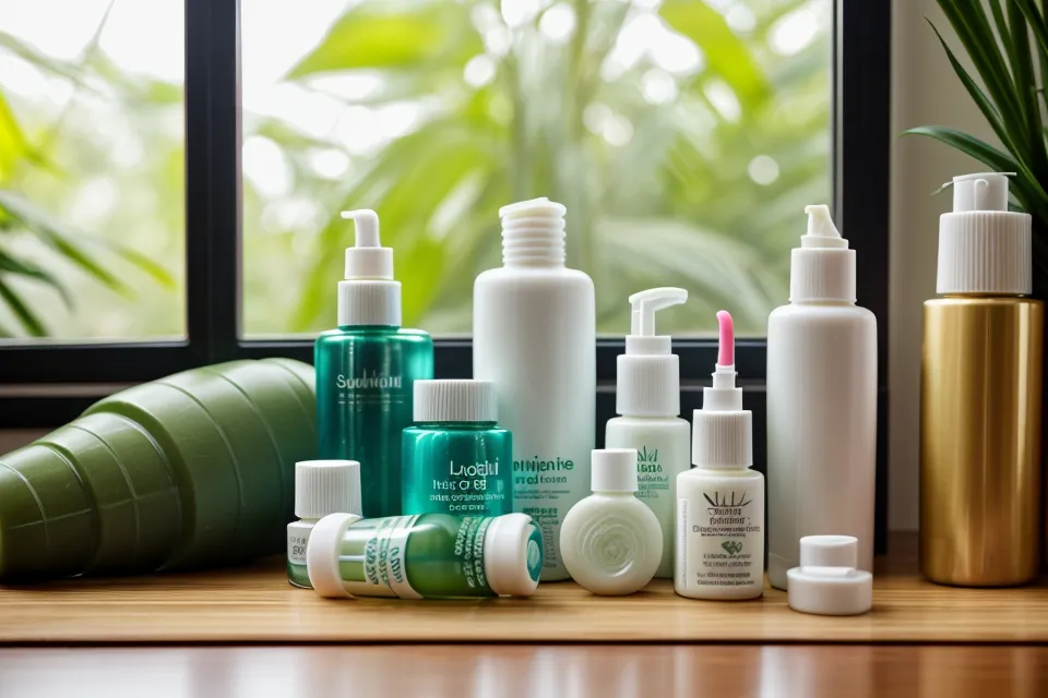 Yoga mat and foot care oil bottle representing nail health routines for a barefoot lifestyle